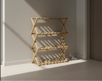Modern 4-Tier Bamboo Shoe Rack Foldable Eco-Friendly Bamboo Storage Viridian Home & Accessories
