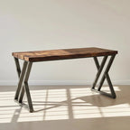 Heavy-Duty Computer Desk, 140 cm Simple Study Desk Writing Table Tribesigns