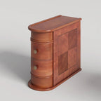 Narrow Storage End Table - Sofa Side & Bedside Table with 2 Easy-Glide Drawers Viridian HM Limited